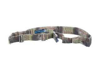 Blue Force Gear UDC 1 Point Sling with QD sling swivel adapter features a Kryptec Highlander pattern